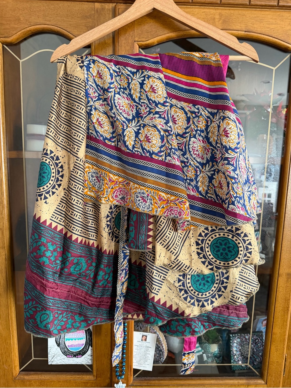 Darn good yarn recycled sari maxi length skirt